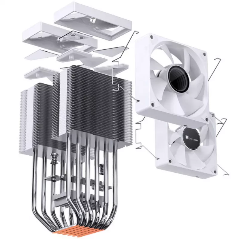 CPU dzesētājs Jonsbo CR-1400 DV2 balta ar 140 mm ventilatoru
