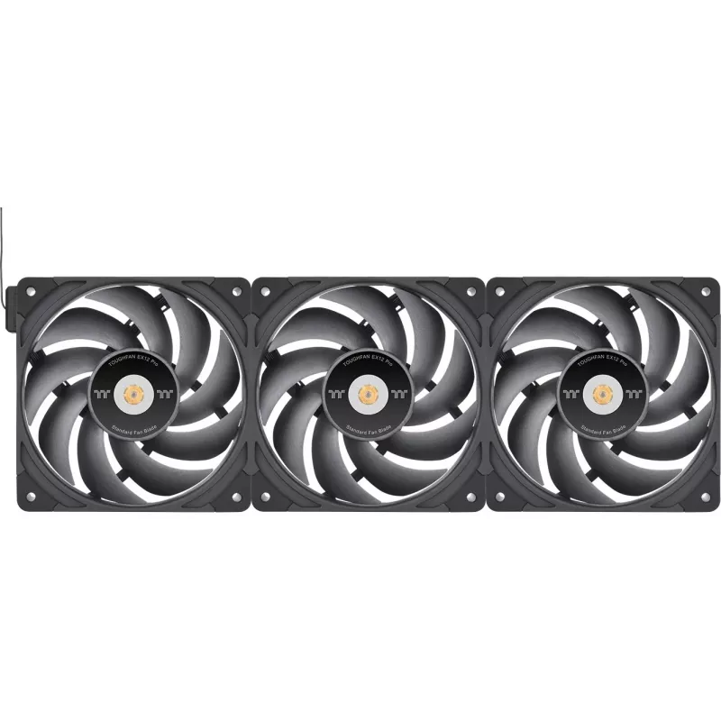 Thermaltake TOUGHFAN EX12 Pro Swappable Edition 120mm korpusa ventilators 3 gab. komplekts melns