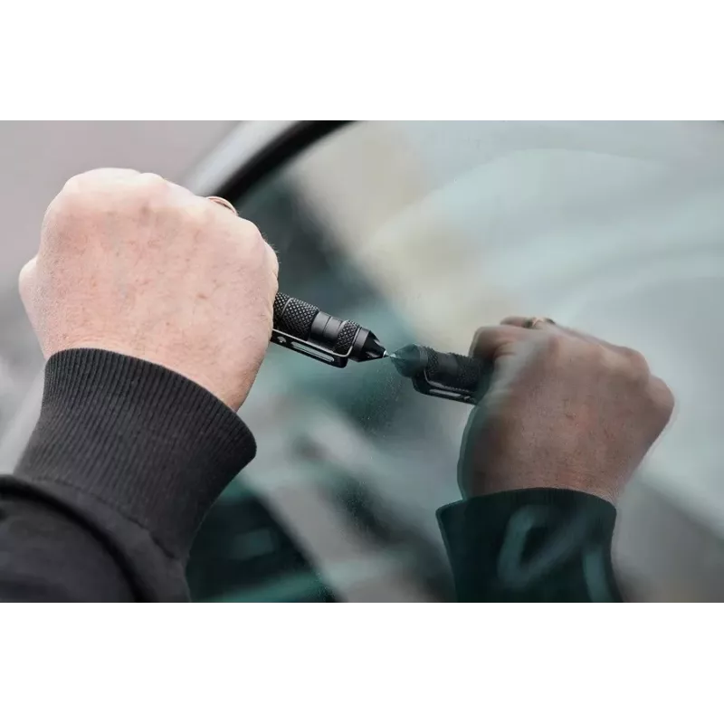 Taktiskā pildspalva GUARD TACTICAL PEN Kubotan ar stikla lauzēju (YC-008-BL)