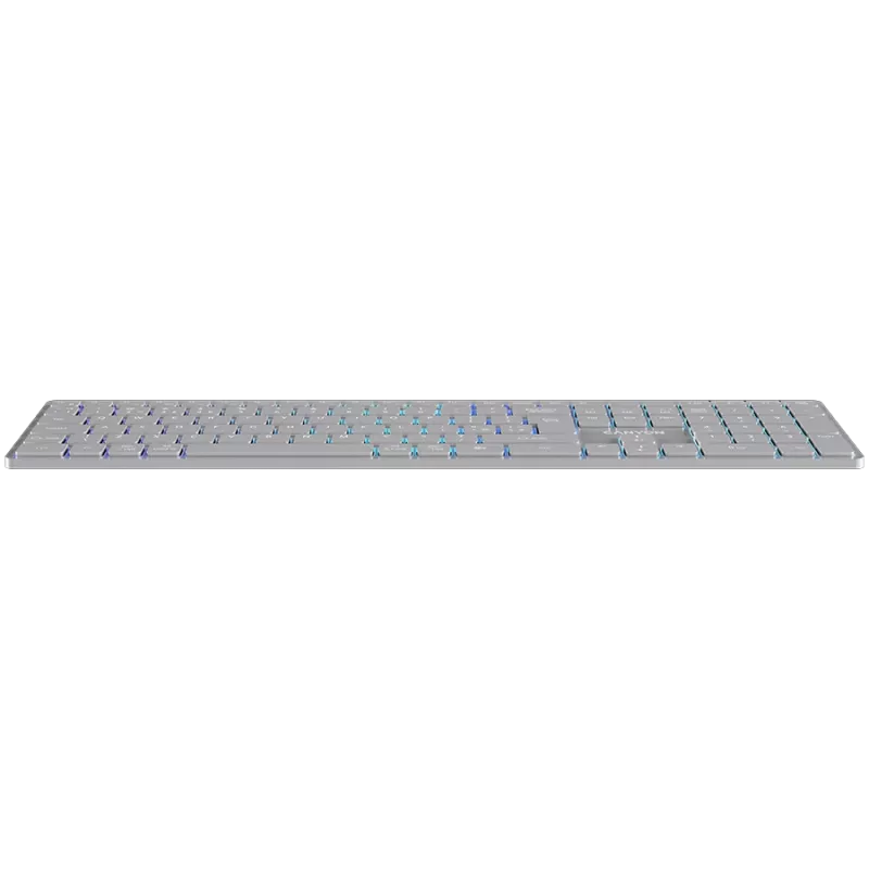 CANYON tastatūra HKB-W11 UK/US RGB divu režīmu bezvadu pelēka