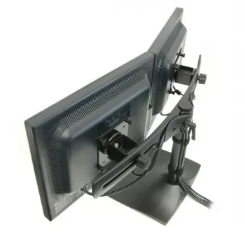 Ergotron DS100 - statīvs - horizontāls - 2 LCD displejiem - Alumīnijs, Tērauds - Melns - Ekrāna izmērs: līdz 61 cm (līdz 24 collām)