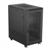 19 collu statīva skapis LANBERG FF01-6022-23B, 22U, 600×1000 mm, melns, perforētas durvis