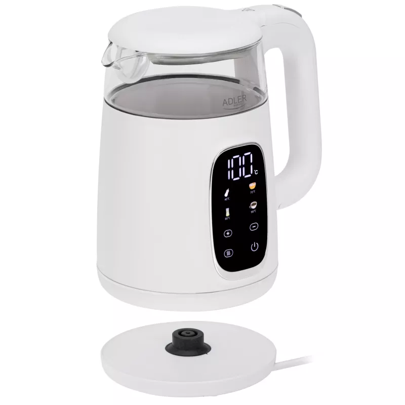ADLER AD 1305 electric kettle balta/silver