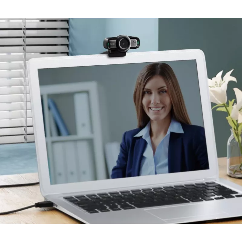 Webkamera AUKEY PC-LM3 2 MP 1920 x 1080 pikseļi USB 2.0 Melna