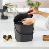 Atkritumu tvertne Rotho Albula taisnstūrveida plastmasas 6 L, antracīta, 200×235×208 mm