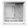 PC korpuss NZXT H9 Flow Midi Tower balts — ATX/EATX/Micro ATX/Mini-ITX, 3x140 mm priekšā, 1x120 mm aizmugurē, 2x3,5 collu un 6x2,5 collu nodalījumi, rūdīts stikls