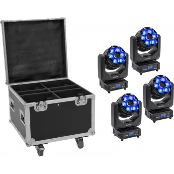 Apgaismes ķermeņi EUROLITE TMH-H240 Beam Wash Flower Effect 4x — LED efektu gaisma, kompakta ierīce