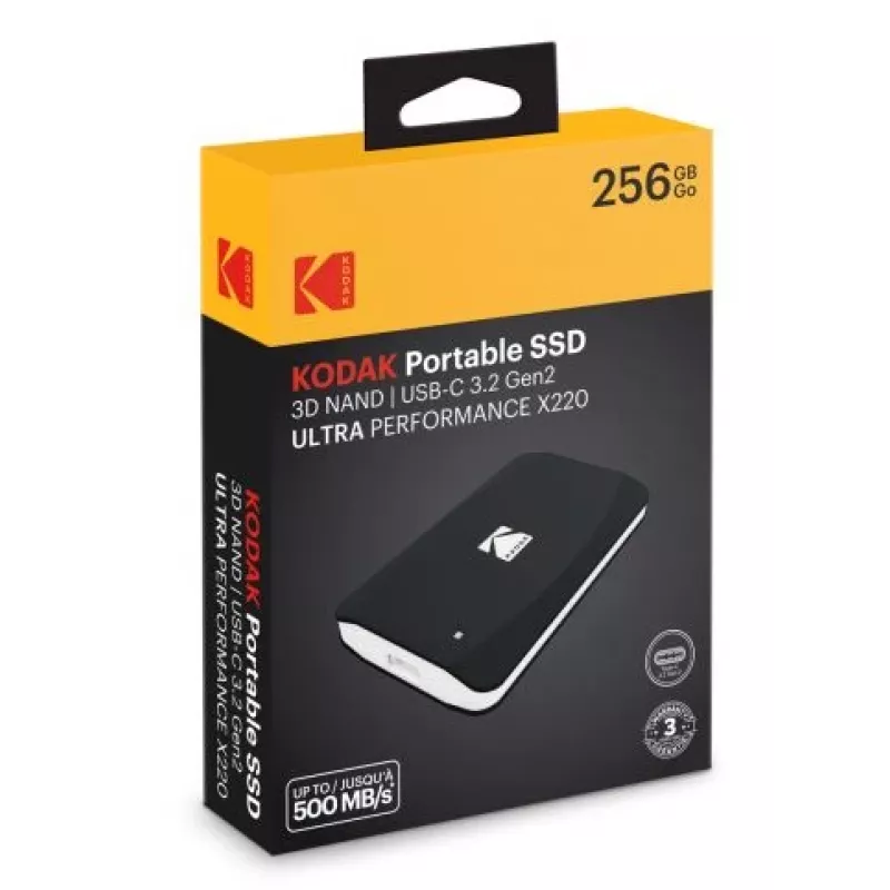 SSD disks Kodak 256GB Portable 2.5 inch 3.2Gen2 X220