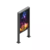 Signage Display Enclosure Edbak POK101 Steel Melns Portrait 862x200x1981mm