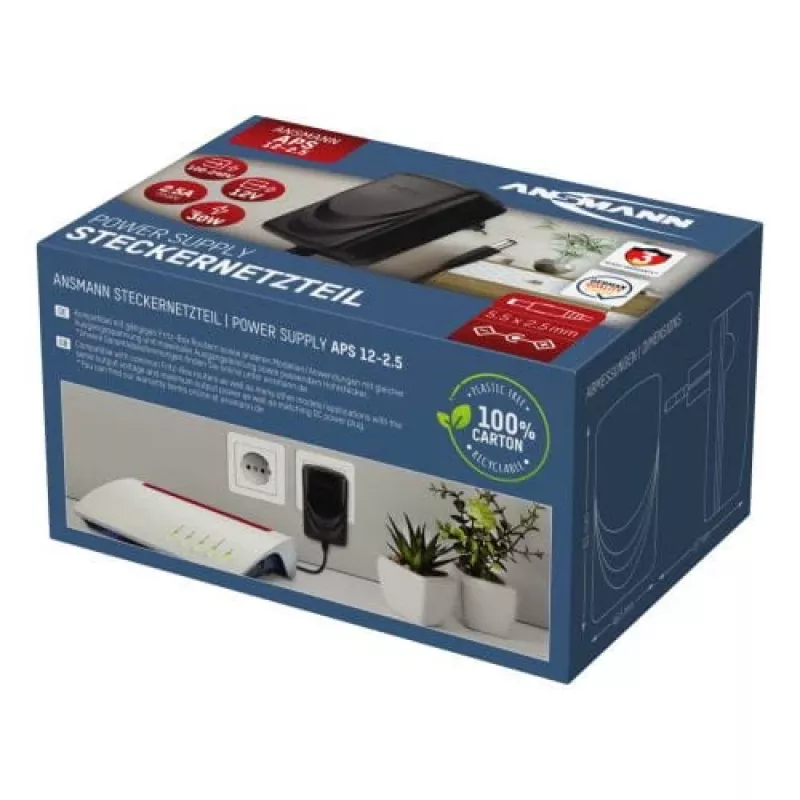 Barošanas bloks ANSMANN 1201-0027 12 V līdzstrāva 2,5 A
