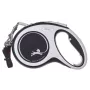 Ievelkamā pavada Flexi New Comfort M Tape 5 m Melns — ievelkama lentes pavada, M izmērs, maksimālā slodze 25 kg, svars 300 g