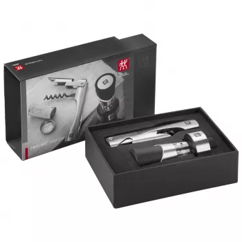 ZWILLING Sommelier vīna piederumu komplekts — taisnstūra futrālis 100×190×42 mm, 2 gab.
