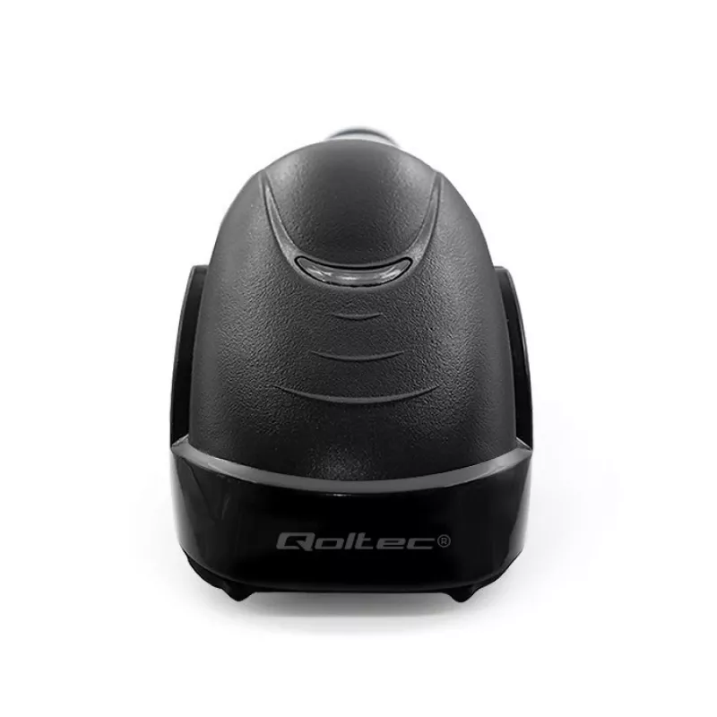 Qoltec 1D lāzera svītrkodu lasītājs | USB | Melns