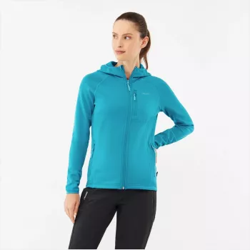 Hoodie Viking Jukon Lady S, sieviešu starpslāņa kapuce, zāles zaļa, Polartec, S izmērs