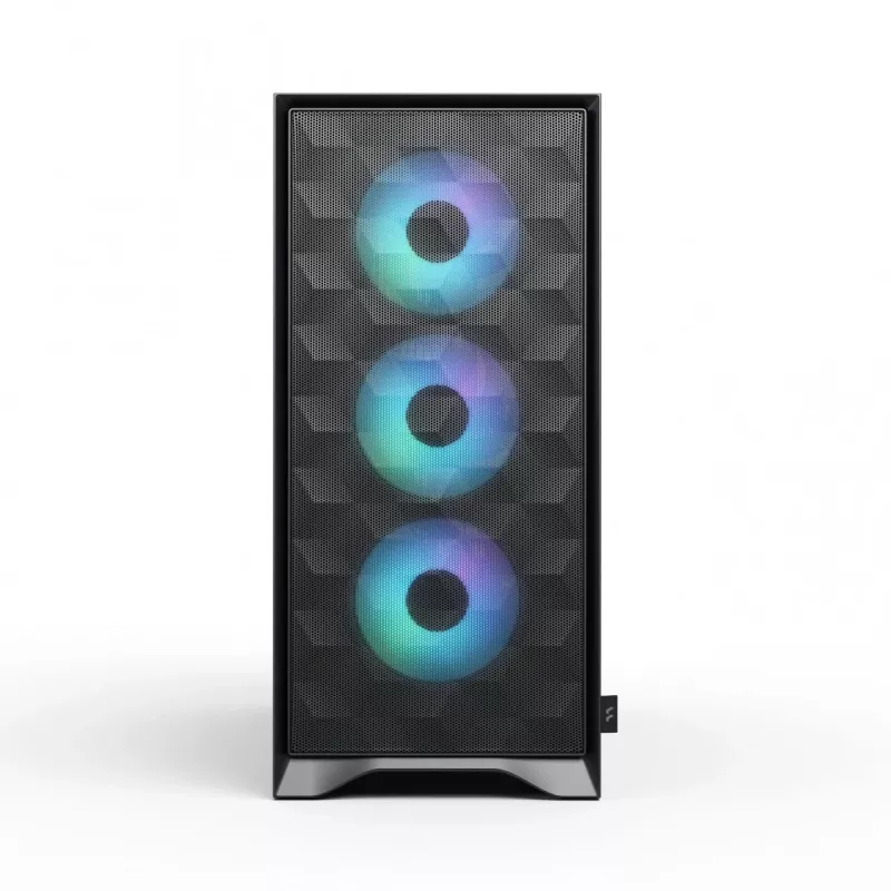Fractal Design Pop 2 Air Melns Solid mid-tower datora korpuss — ATX atbalsts, 3x 120 mm priekšējie ventilatori, 2,5/3,5 collu diskdziņu nodalījumi, 215×481×462 mm