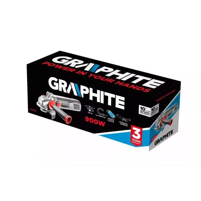 Leņķa slīpmašīna GRAPHITE 59G087 900W 125mm disks