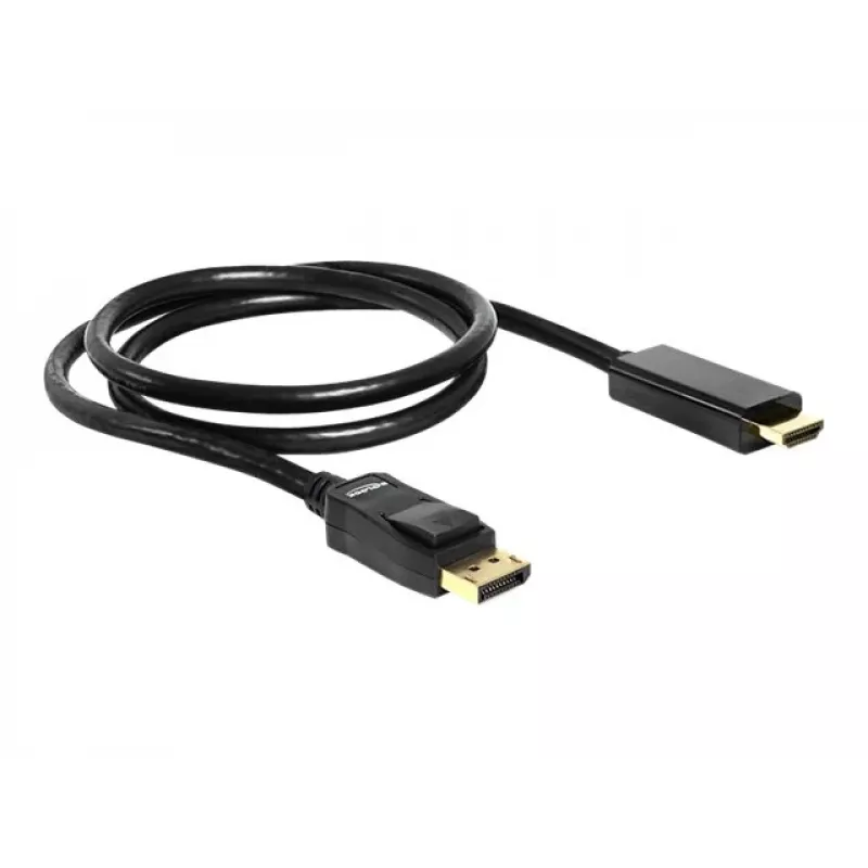 DisplayPort/HDMI kabelis DeLOCK 82586 1m melns
