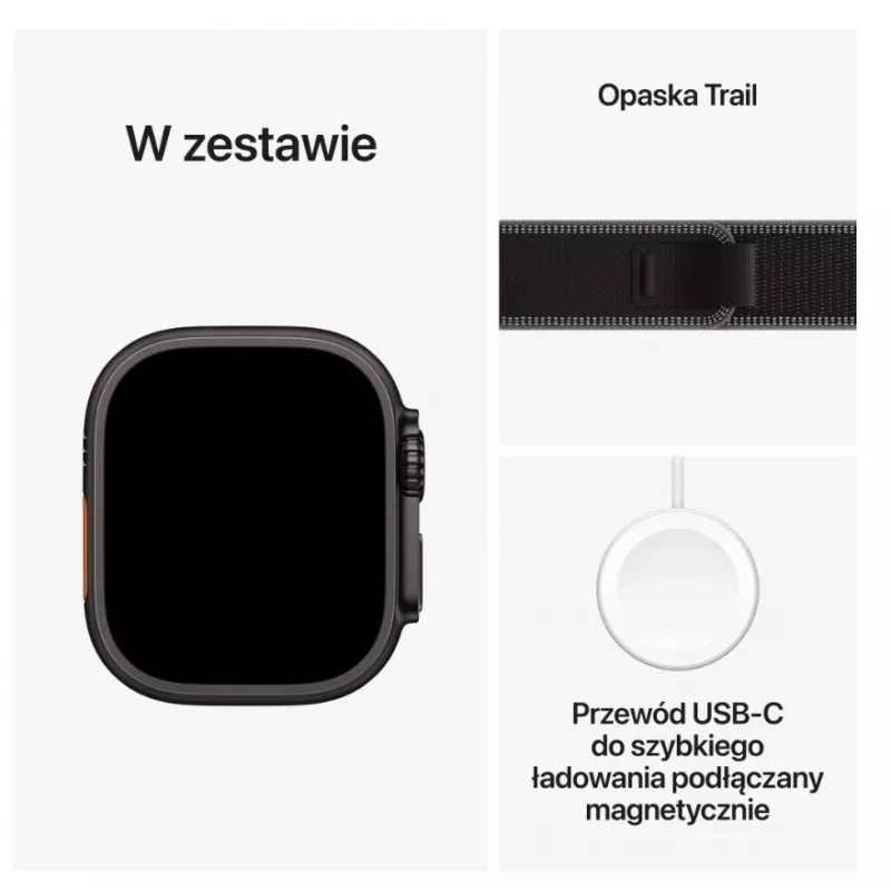 Viedpulkstenis Apple Watch Ultra 3 GPS + Cellular 49mm Melns Titāna Korpuss