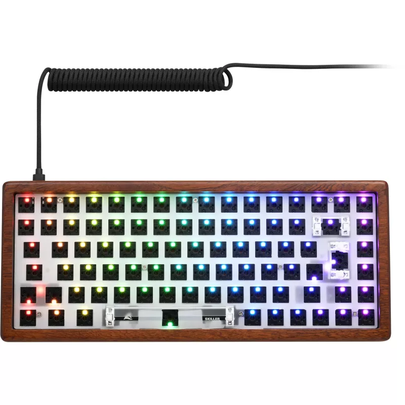 Sharkoon SKILLER SGK50 S3 Wood Barebone spēļu tastatūra, RGB