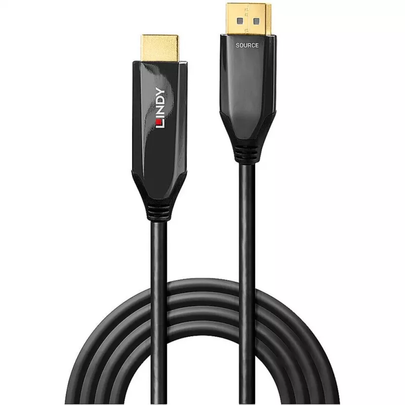 Lindy 3m Active DisplayPort 1.4 to HDMI 8K60 kabelis, 3 m, DisplayPort, HDMI, vīrišķais, vīrišķais, taisns