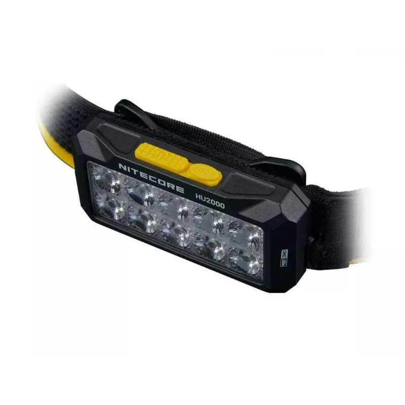Galvas lukturītis Nitecore HU2000, 10 LED, USB uzlādējams litija jonu, alumīnijs+polikarbonāts, IP68 ūdensizturīgs