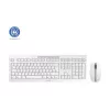 CHERRY Stream Desktop tastatūra ar peli biroja lietošanai RF bezvadu QWERTZ vācu valoda balta