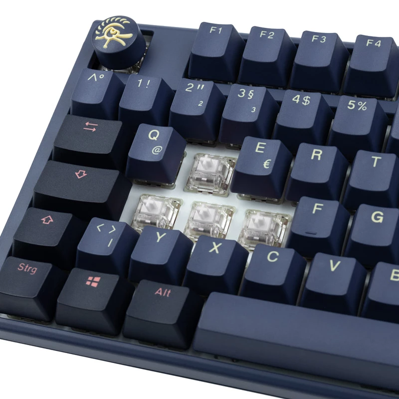 Ducky One 3 Cosmic Zils TKL spēļu tastatūra, RGB LED - MX-Ergo-Clear