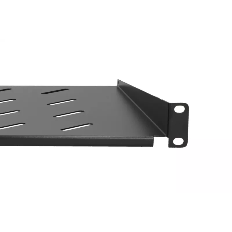 Plaukta plaukts Extralink SHELF 1U 19 collu sienas skapjiem, 1U, 300 mm, melns, metāls