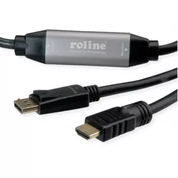 Video kabeļa adapteris ROLINE 11.04.5776 7.5 m HDMI A tipa DisplayPort melns