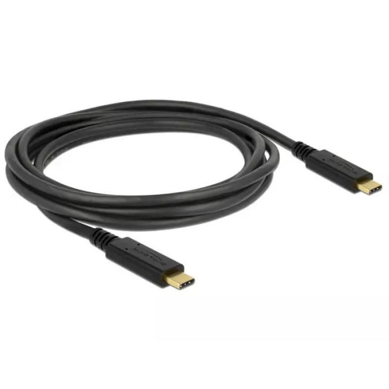 USB kabelis DeLOCK 83668 USB 3.2 Gen 1 2m USB C melns