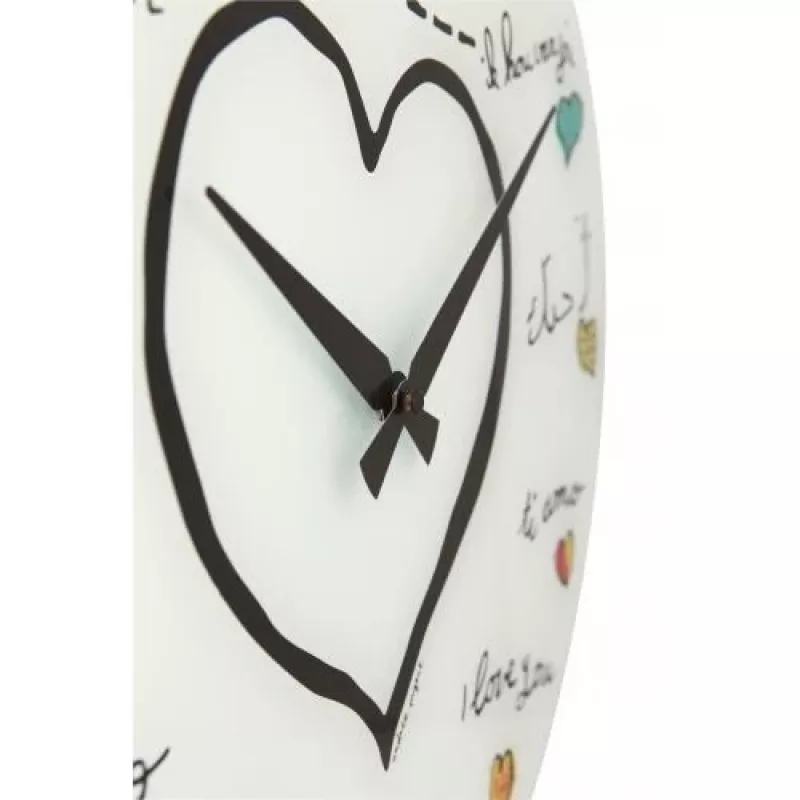 NeXtime klok 8030 Loving You, Ø43 cm, sienas, balts/daudzkrāsains