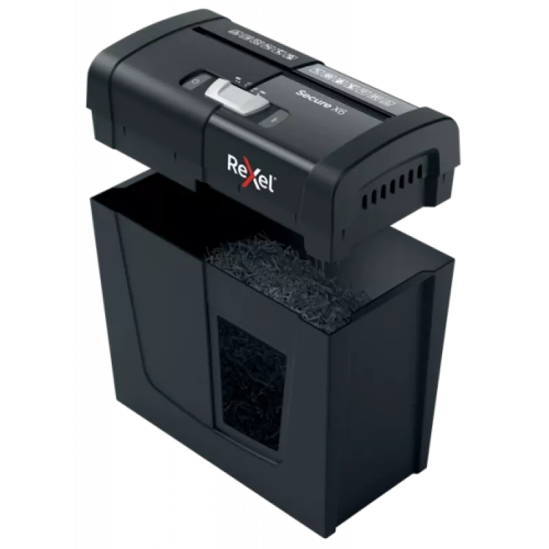 Rexel Secure X6 šķērsgriezuma papīra smalcinātājs P4, šķērsgriešana, 4 x 40 mm, 10 L, 100 lapas, 68 dB, 6 lapas