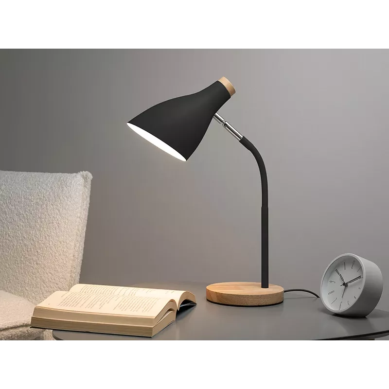 Galda lampa TRACER TRAOSW47237 Scandi Melna LED regulējams spilgtums, regulējama svira