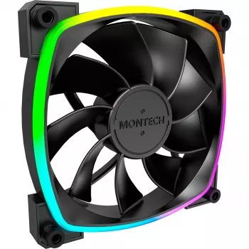 Ventilators Montech RX120 PWM 12 cm Melns 720–1760 RPM Rifle Bearing