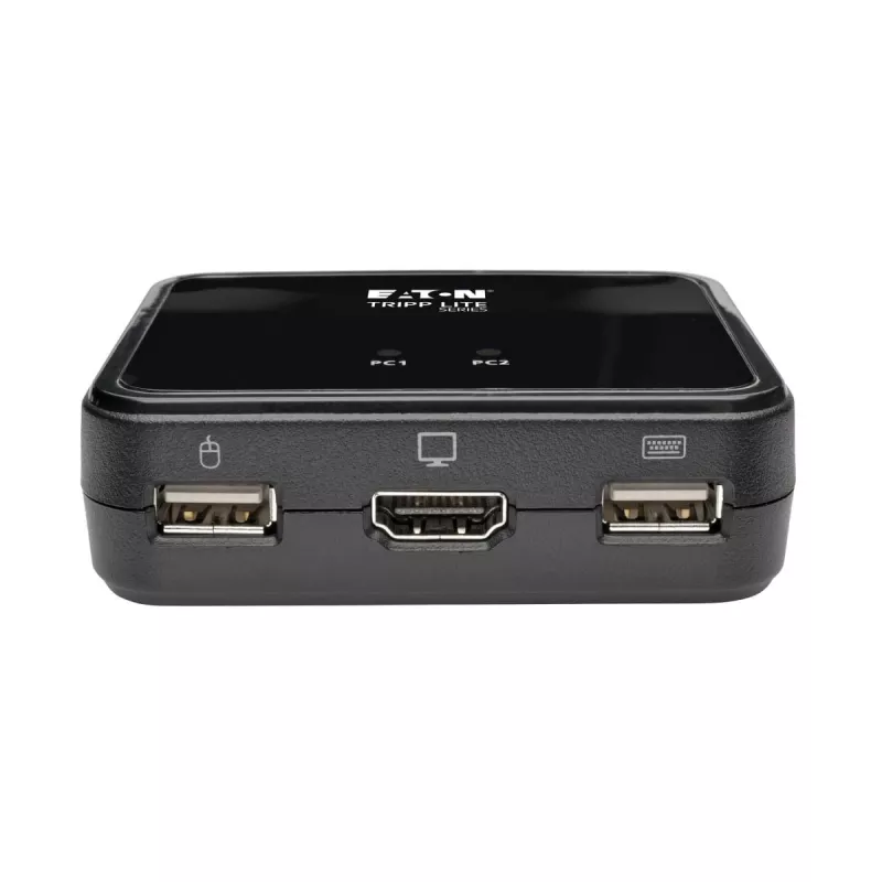 Eaton Tripp Lite sērijas 2-portu USB/HD kabeļa KVM slēdzis ar audio/video, kabeļiem un USB perifērijas koplietošanu - KVM-/audio-/USB slēdzis - 2 x KVM/audio/USB - 1 lokālais lietotājs - galddators