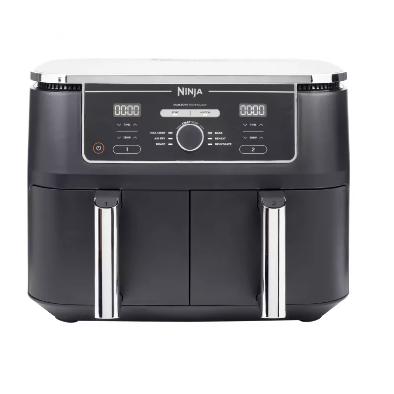 Ninja AF400EU fritieris Double 9.5 L Brīvi stāvošs 2470 W Karstā gaisa fritieris Melns