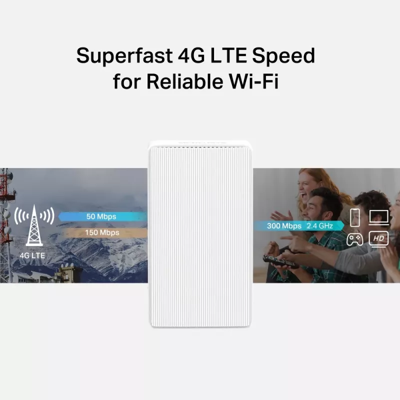 Bezvadu maršrutētājs Mercusys MB112-4G 300 Mbit/s 2,4 GHz Balts