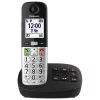 DECT telefons Panasonic KX-TGU430 bezvadu klausule, skaļrunis, zvanītāja ID, 2,4 collu displejs, 1000 ierakstu tālruņu grāmata, pelēks/melns