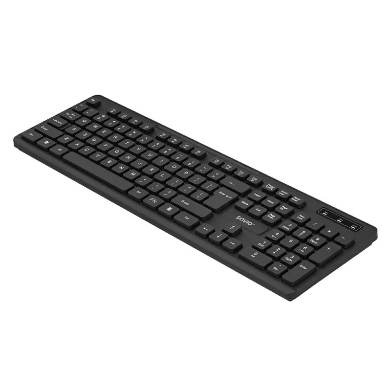 Savio KB-02 tastatūra mājām/birojam USB QWERTY melna