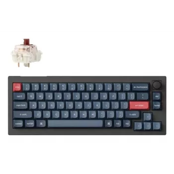 Mehāniskā tastatūra Keychron V2 MAX ar Gateron Jupiter Brown slēdžiem, melna, ASV izkārtojums