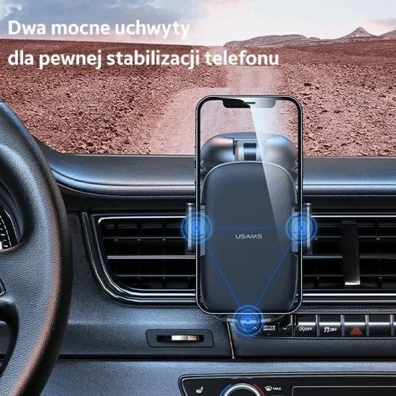 Auto turētājs usams ZJ063 kokpitam vai vējstiklam, regulējams leņķis