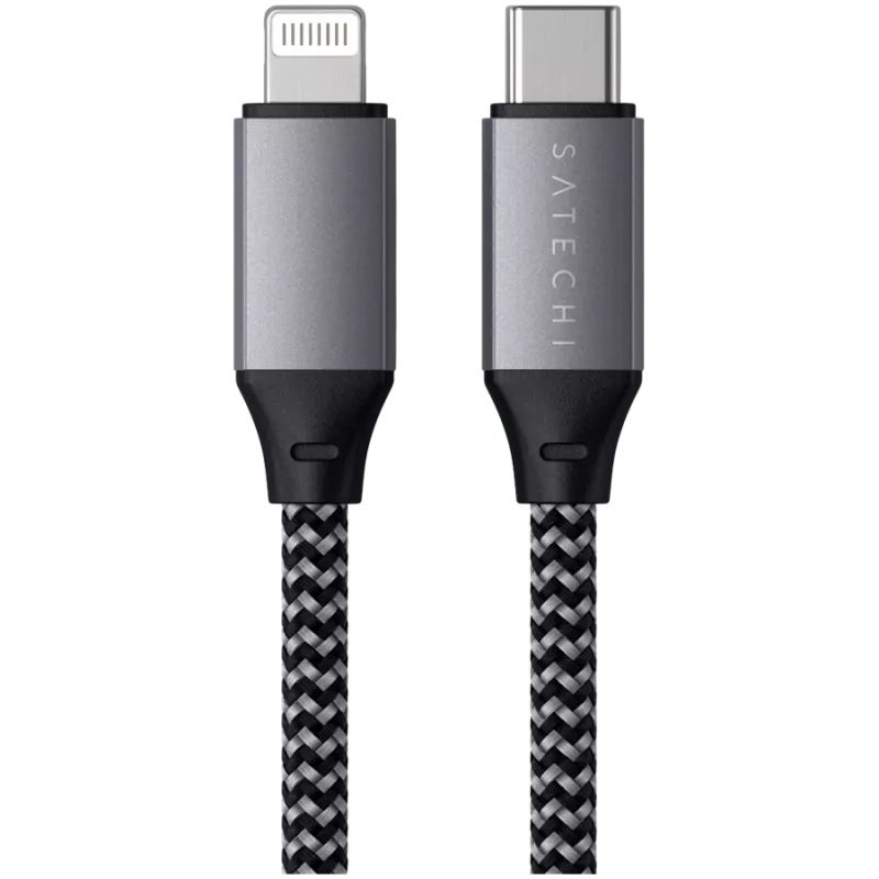 Satechi ST-TCL10M USB kabelis 0,25 m USB C USB C/Lightning melns pelēks
