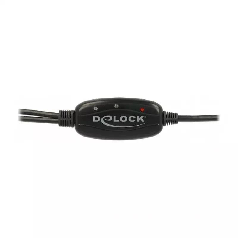 Seriālais kabelis DeLOCK 63466 USB Type-A DB-9 1,5m Melns Zaļš Dzeltens
