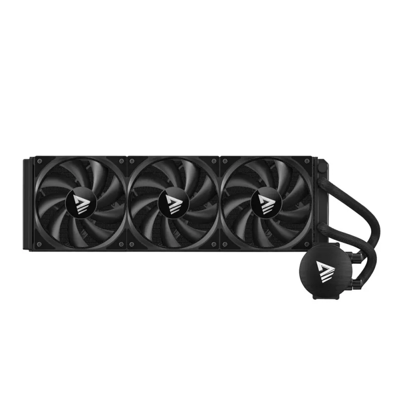 Šķidruma dzesēšanas komplekts SAVIO NOX 360 mm (3×120 mm ventilatori, vara pamatne, alumīnija radiators) Melns, 600–1800 RPM