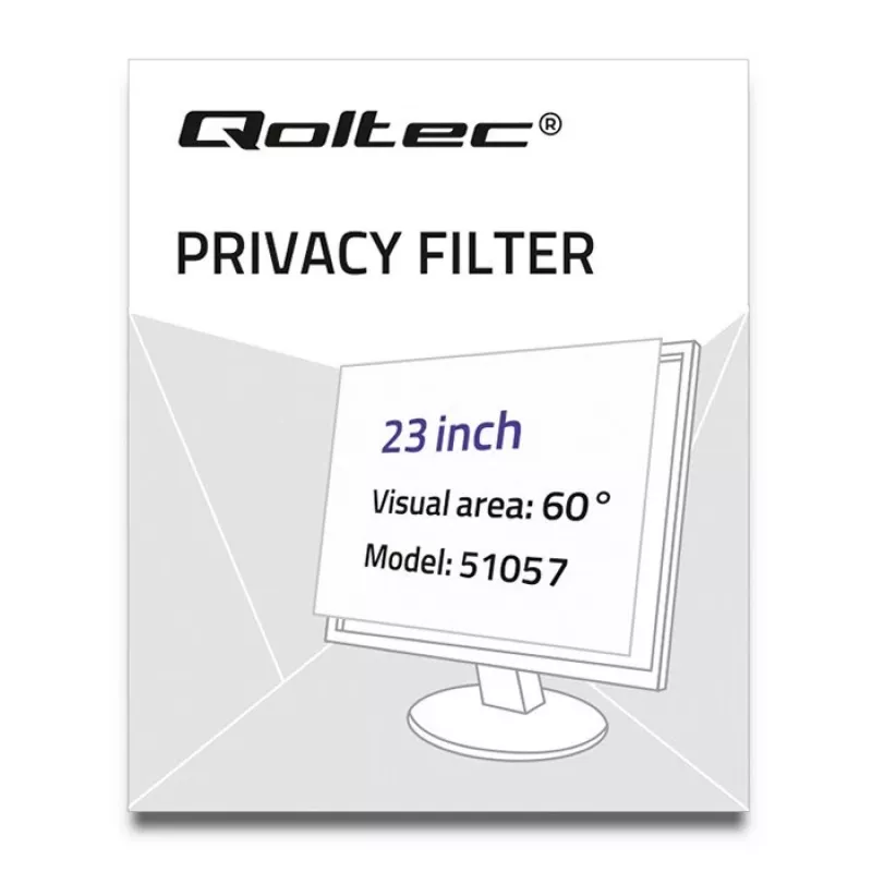 Qoltec GDPR privātuma filtrs 23 | 16:9 | Acu kopšana | Panorāmas