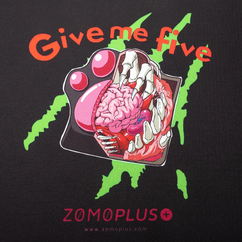 Peles paliktnis ZOMOPLUS Give Me Five Gaming 500×420 mm, melns