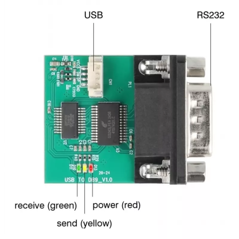 DeLOCK 90781 seriālais pārveidotājs, retranslators, izolators USB 2.0 RS-232 melns zaļš