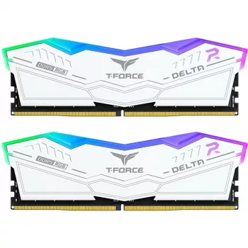 DIMM 32 GB DDR5-6000 (2x 16 GB) Dual-Kit, atmiņa balta, FF4D532G6000HC30DC01, Delta RGB, INTEL XMP