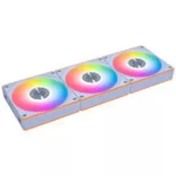 120mm Lian Li UNI FAN 12CL1W3W balts bezvadu korpusa ventilators — 120mm, saderīgs ar PWM centrmezglu, modulārs