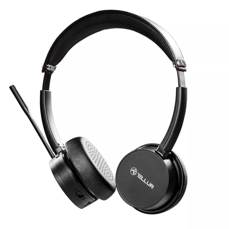 Headset Tellur Voice Pro bezvadu zvanu centra austiņas melnas TLL411007